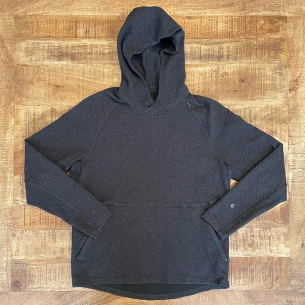 Lululemon At Ease Black Hoodie (Medium / Heathered Black)